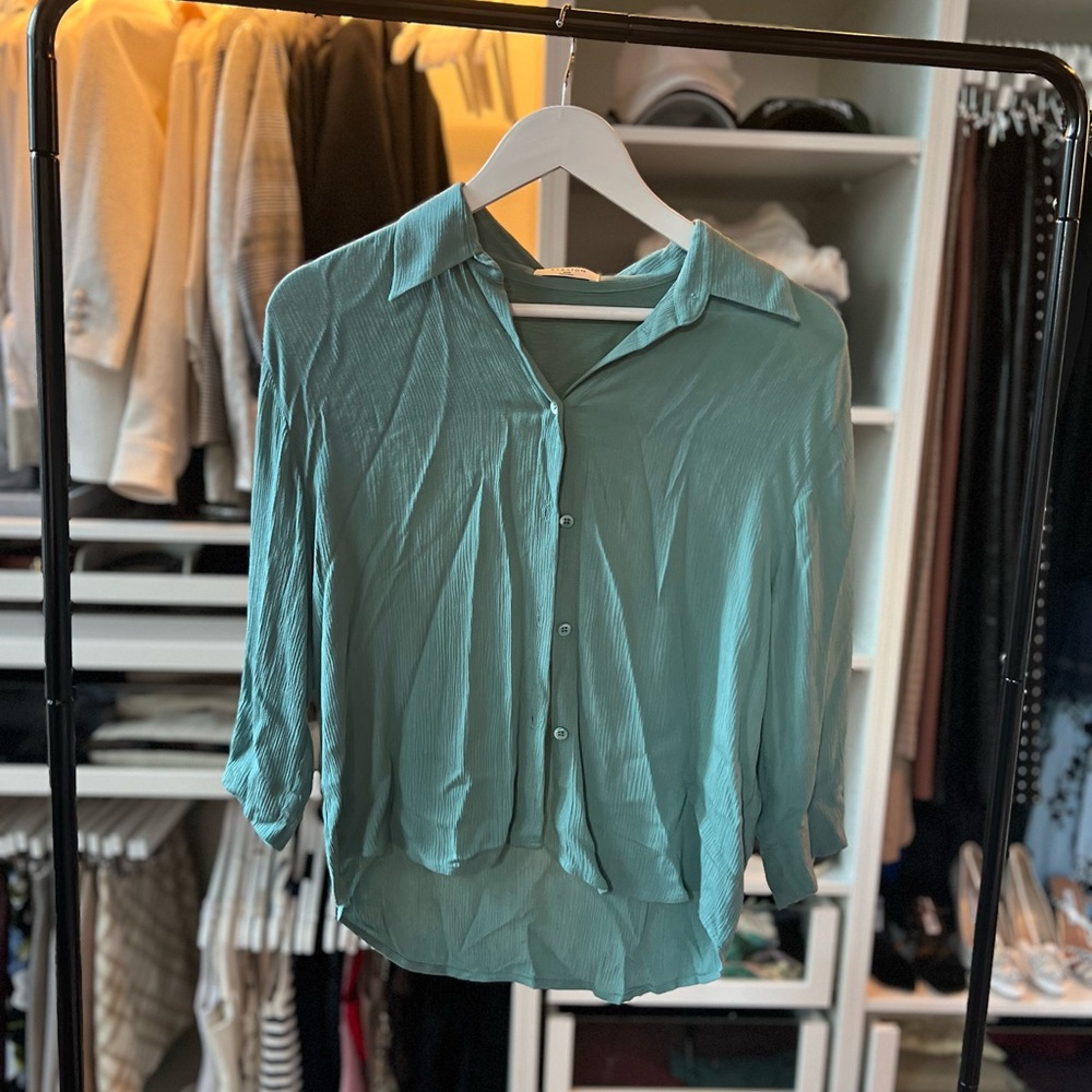 Babaton Sea Green Blouse